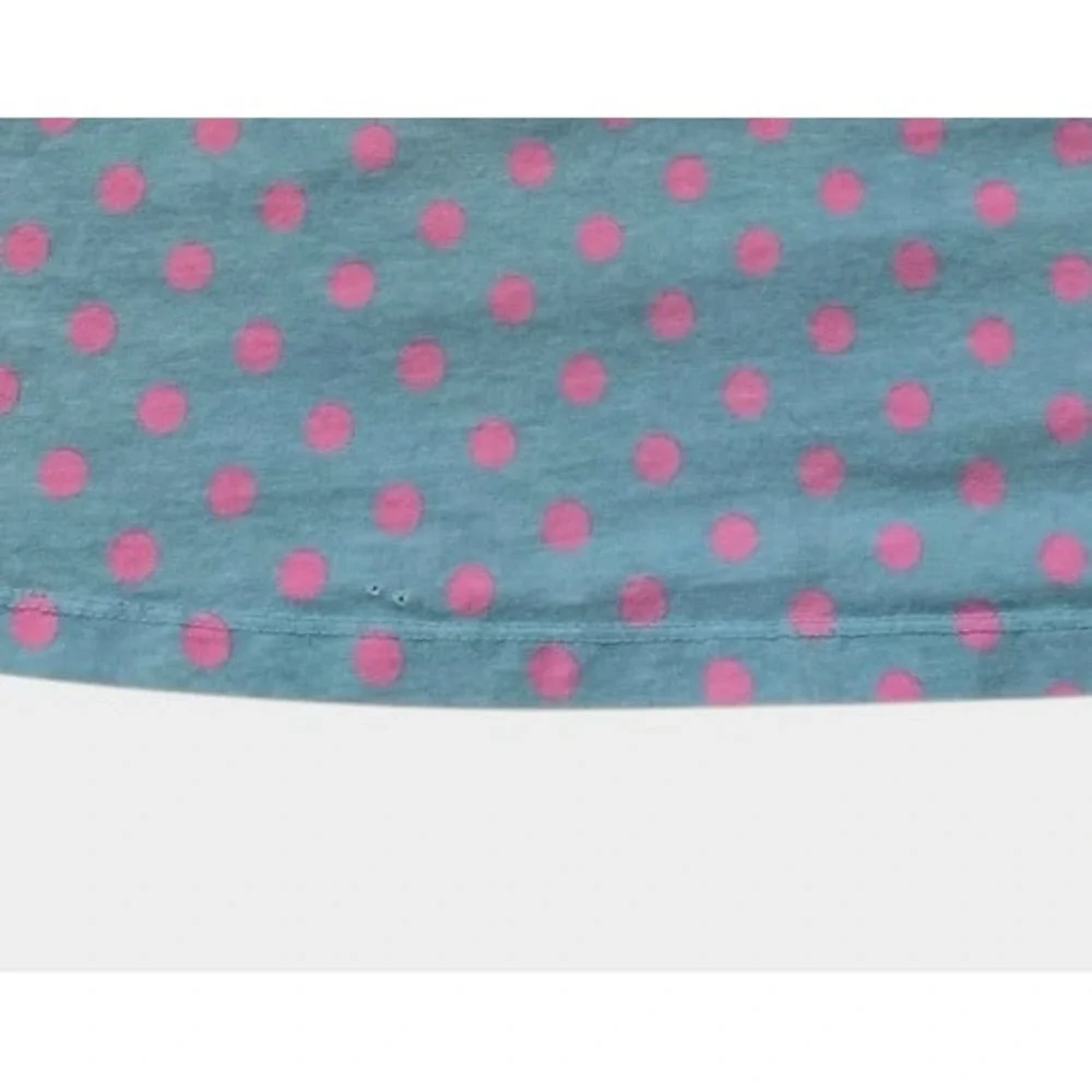 Baby Boden Girls Teal Blue Pink Polka Dot Cotton Dress Size 2-3Y Toddler 2T 3T